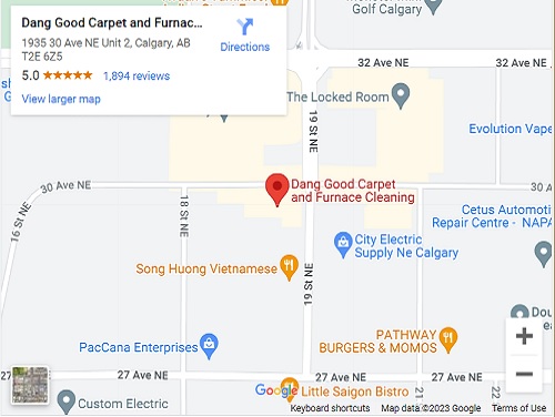 Map of Location of Dang Good Carpet and Furnace Cleaning