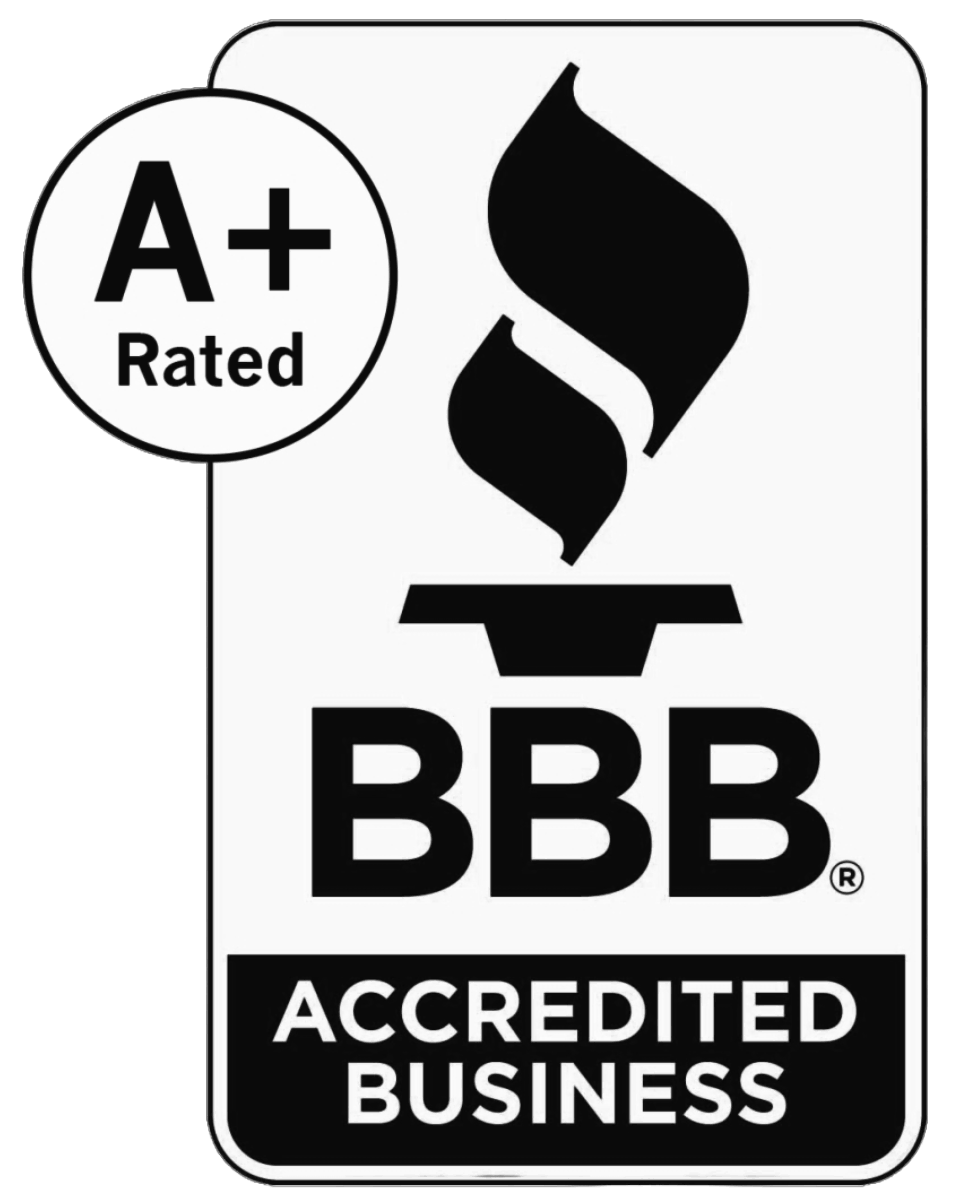Black BBB A+ Accredited Business Logo